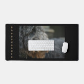 Shepadoodle Hond Fotografisch Portret Bureaumat (Keyboard & Muis)