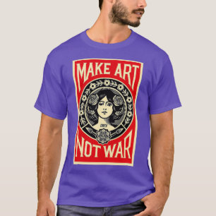 shepard fairey maakt kunst niet oorlog t-shirt