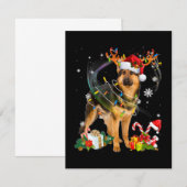 Shepherd Christmas Dog Notitiekaartje (Voorkant / Achterkant)
