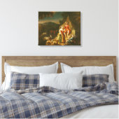 Shepherd die een Flute speelt Canvas Afdruk (Insitu (Slaapkamer))