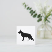 Shepherd Dog cool black Vierkante Visitekaartje (Staand voorkant)