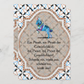 Shepherd Dog Invitation Kaart (Voorkant / Achterkant)