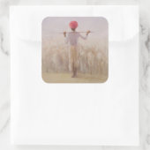 Shepherd en koppel vierkante sticker (Tas)