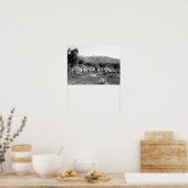 Shepherd en schapen buiten Bethlehem Poster (Keuken)