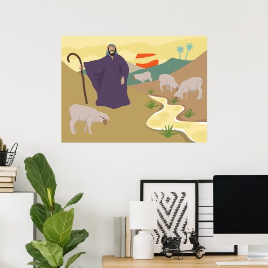 Shepherd en zijn Poster van kuddes (Thuiskantoor)