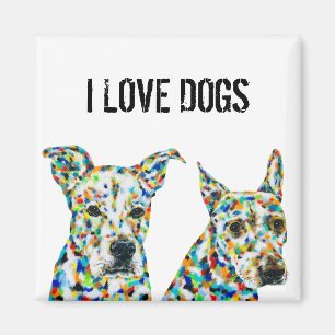 Shepherd Shar pei Pitbull Labrador Art Magnet Magneet