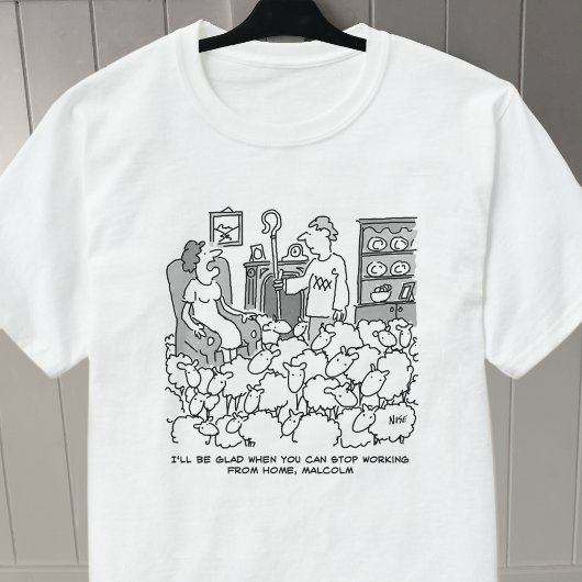 Shepherd Werkt thuis met zijn Sheep T-shirt