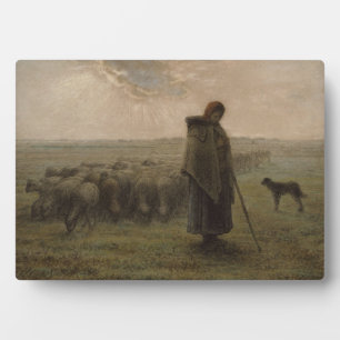 Shepherdess en haar kudde   1862-63 fotoplaat