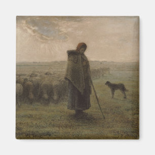Shepherdess en haar kudde   1862-63 magneet