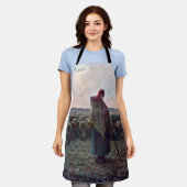 Shepherdess met Hare Flock, Jean-Francois Millet Schort (Gedragen)