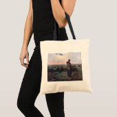 Shepherdess met Hare Flock, Jean-Francois Millet Tote Bag (Voorkant (product))