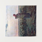 Shepherdess met Hare Flock, Jean-Francois Millet Wandkleed (Voorkant)