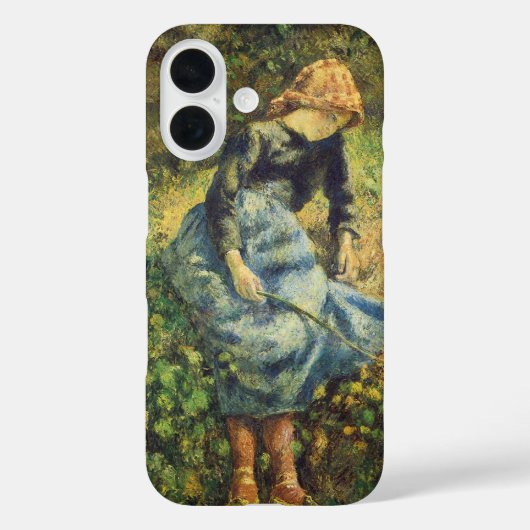 Shepherdess van Camille Pissarro, Kunst Case-Mate iPhone Case (Achterkant)