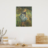 Shepherdess van Camille Pissarro,  Kunst Poster (Keuken)