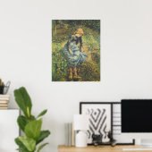 Shepherdess van Camille Pissarro,  Kunst Poster (Thuiskantoor)