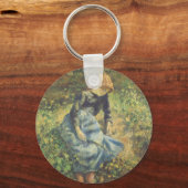 Shepherdess van Camille Pissarro,  Kunst Sleutelhanger (Voorkant)