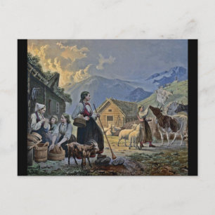 Shepherdesses Hut op de berg Briefkaart