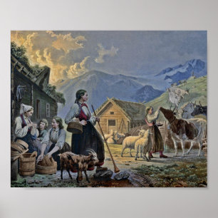Shepherdess's Hut op de berg Poster