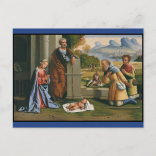 Shepherds Worship Baby Jesus Briefkaart