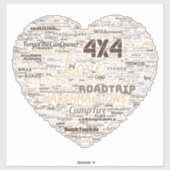Shepos Love Heart Word Art . Sticker (Vel)