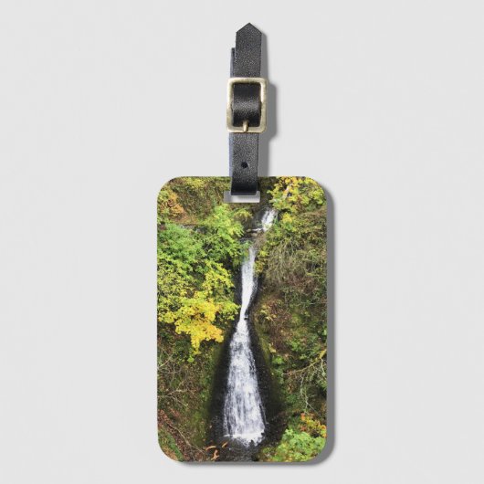 Shepperd's Dell-Herfsten, Columbia River Gorge, OF Bagagelabel (Voorkant (verticaal))