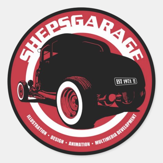 Shepsgarage Sticker (Voorkant)