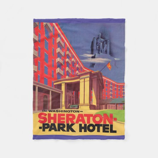 Sheraton Park Hotel van 1950 - Washington, DC en Fleece Deken (Voorkant)
