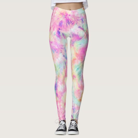 Sherbert Pastel Tie Dye Leggings (Voorkant)