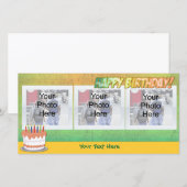 Sherbet Rainbow Heureux Cartes photos de naissance (Devant / Derrière)