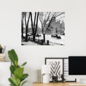 Sherbrooke Street in de winter, Montreal Notman - Poster (Thuiskantoor)