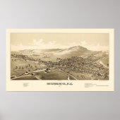 Sherburne, NY Panoramic Map - 1887 Poster (Voorkant)