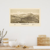 Sherburne, NY Panoramic Map - 1887 Poster (Keuken)