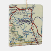 Sheridan WY Classic Map Keramisch Ornament (Rechts)