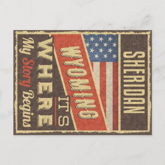 Sheridan Wyoming Briefkaart (Voorkant)