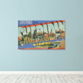 Sheridan, Wyoming - Grote Letter-scènes Canvas Afdruk (Insitu (Houten vloer))