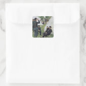 Sheridans First Interview met Rowand Vierkante Sticker (Tas)
