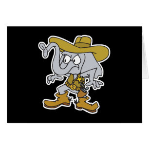shérif cow-boy éléphant