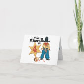 Sheriff 4e verjaardag invulling uitnodiging (Voorkant)
