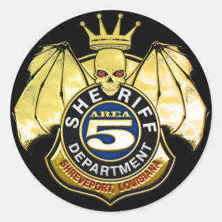 Sheriff Area 5 Badge Ronde Sticker