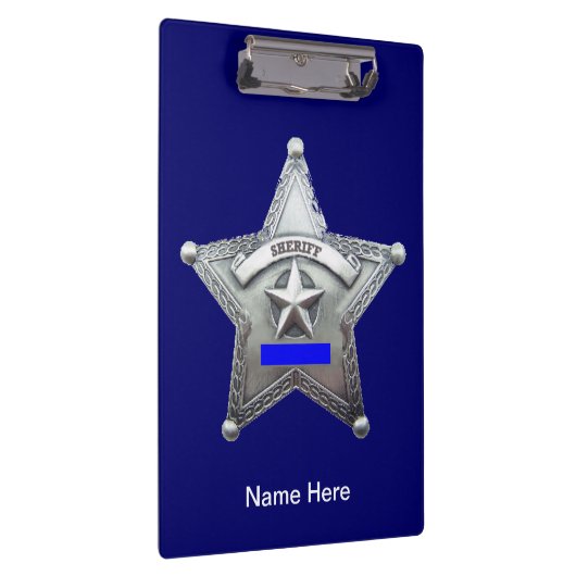 Sheriff Badge Custom Acrylic klembord (Rechts)