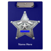 Sheriff Badge Custom Acrylic klembord (Voorkant)
