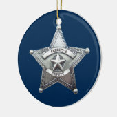 sheriff Badge Keramisch Ornament (Links)