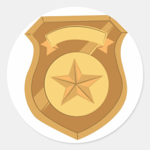 Sheriff Badge Ronde Sticker