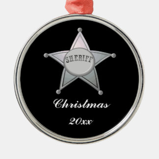  Sheriff Badge Star Officer Ontwerp Metalen Ornament