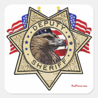 sheriff Badge Vierkante Sticker