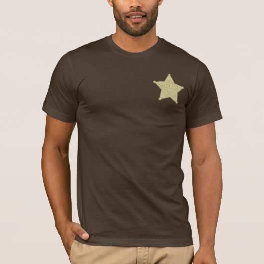 Sheriff Badge Wild West Party T-Shirt (Voorkant)