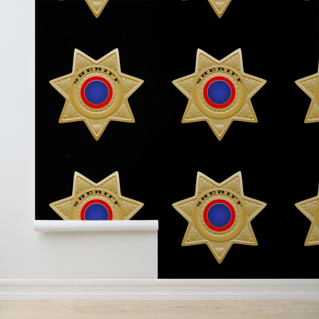 Sheriff Badges Aangepaste kleur Behang (Applicatie)