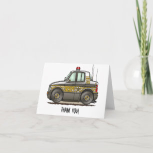 Sheriff Car Patrol Bedankkaart