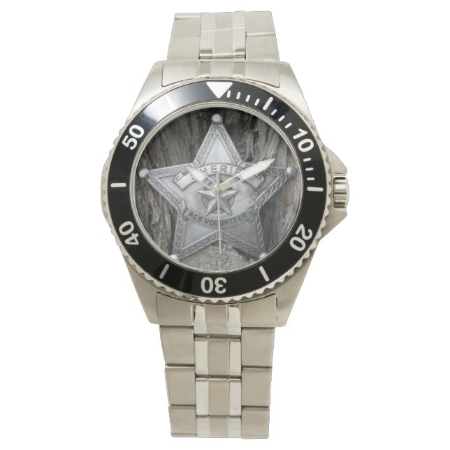 Sheriff-Classic roestvrij stalen horloge (Voorkant)