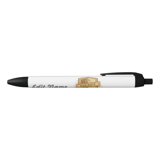 Sheriff Crest Zwarte Inkt Pen (Bovenkant)